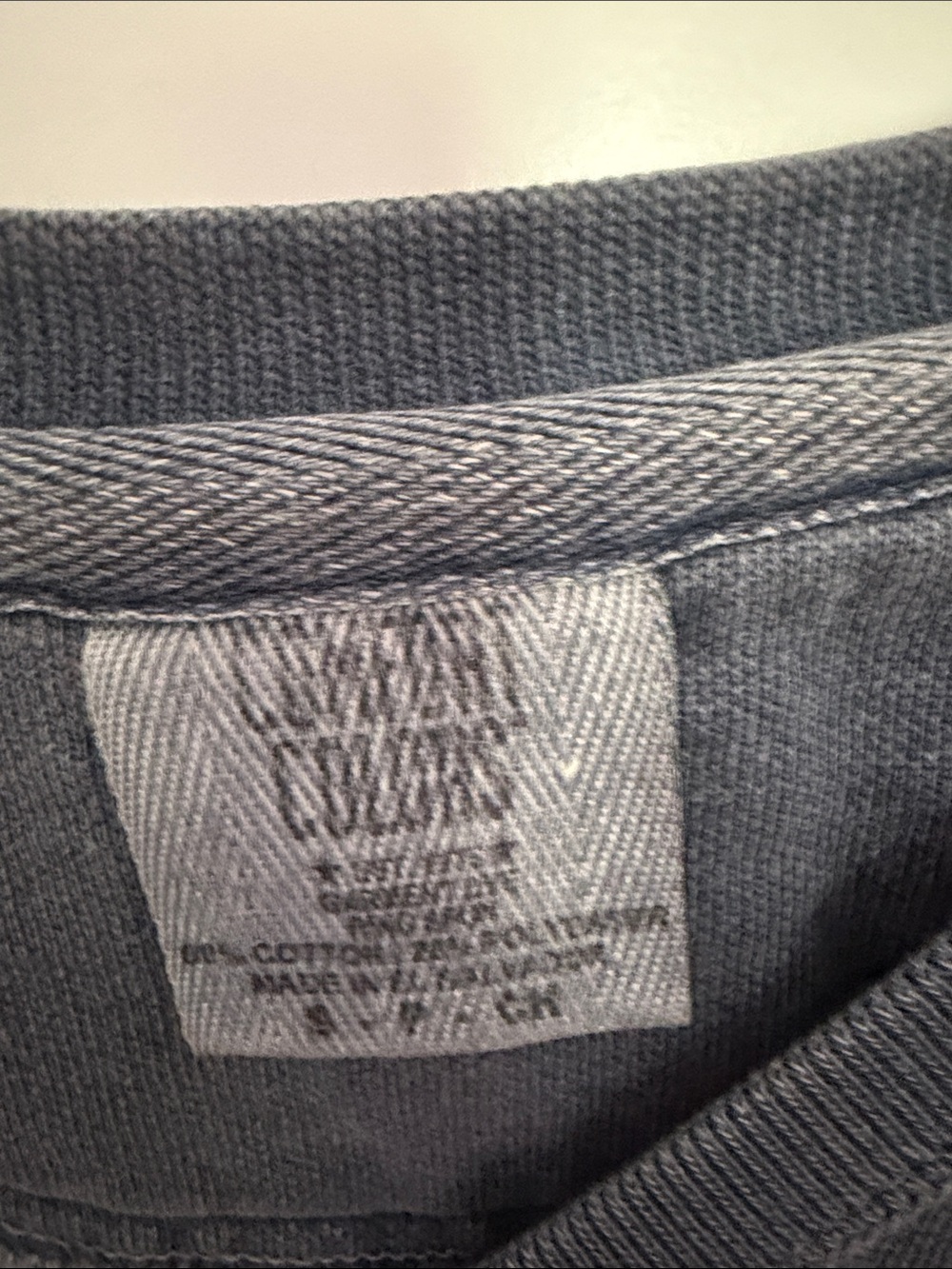 SEASIDE Graphic Crewneck Sweatshirt - Slate Blue with Teal Print - Picture 2 of 6